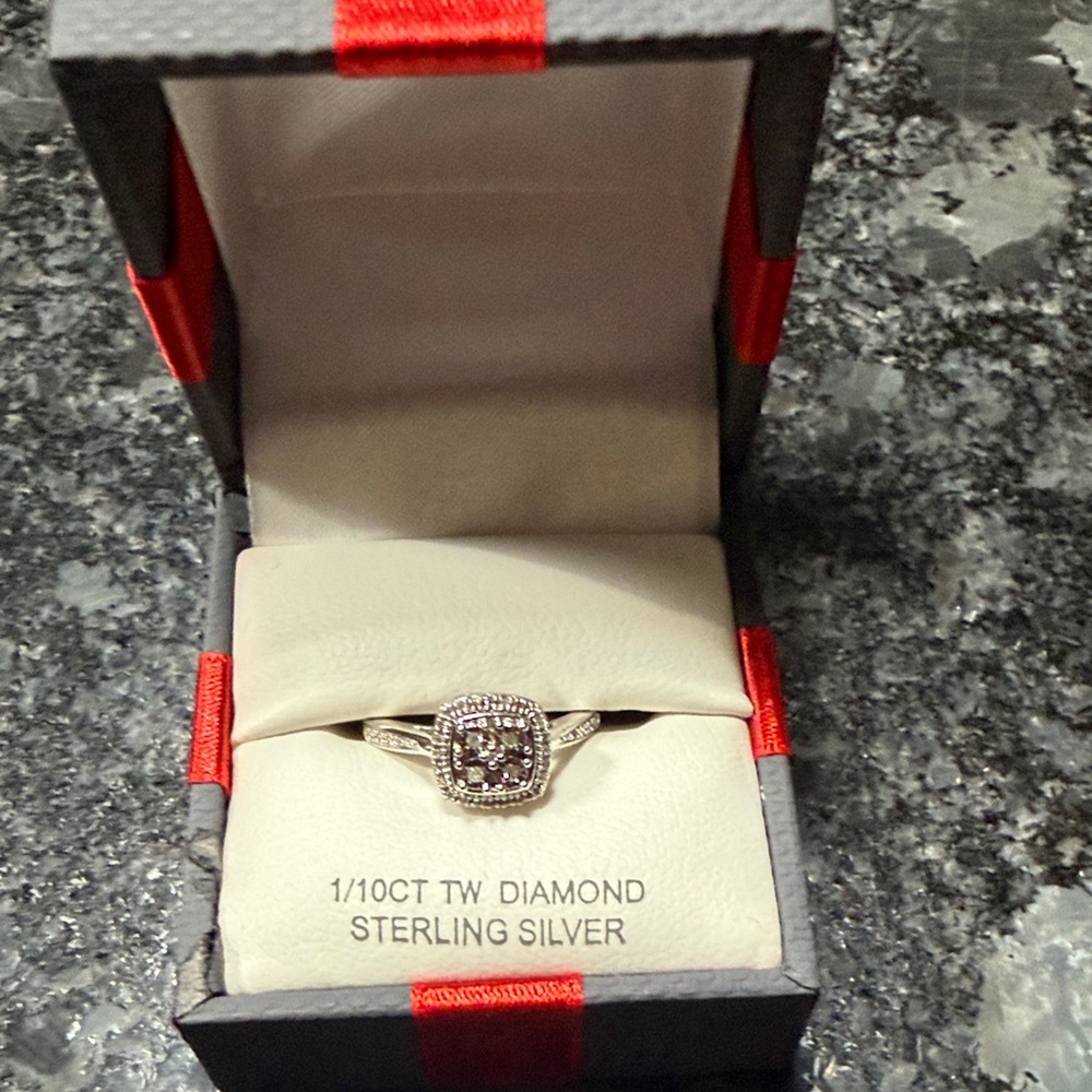 Sterling Silver Diamond Ring